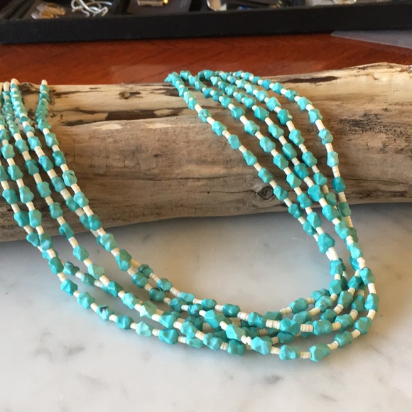 Christin Wolfe Vintage Turquoise Nuggets Necklace - Picture 3 of 8